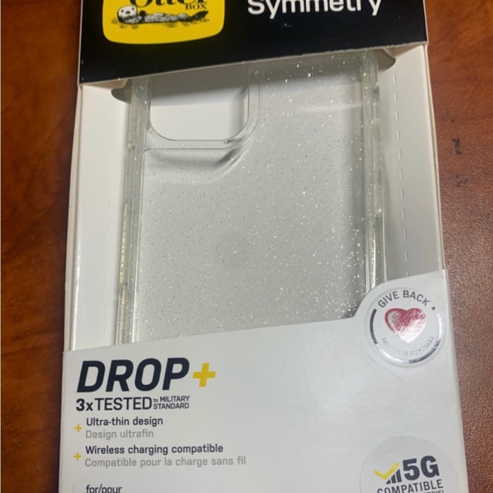 OtterBox Symmetry Series Silver Sprinkles/Clear Phone Case for iphone 12